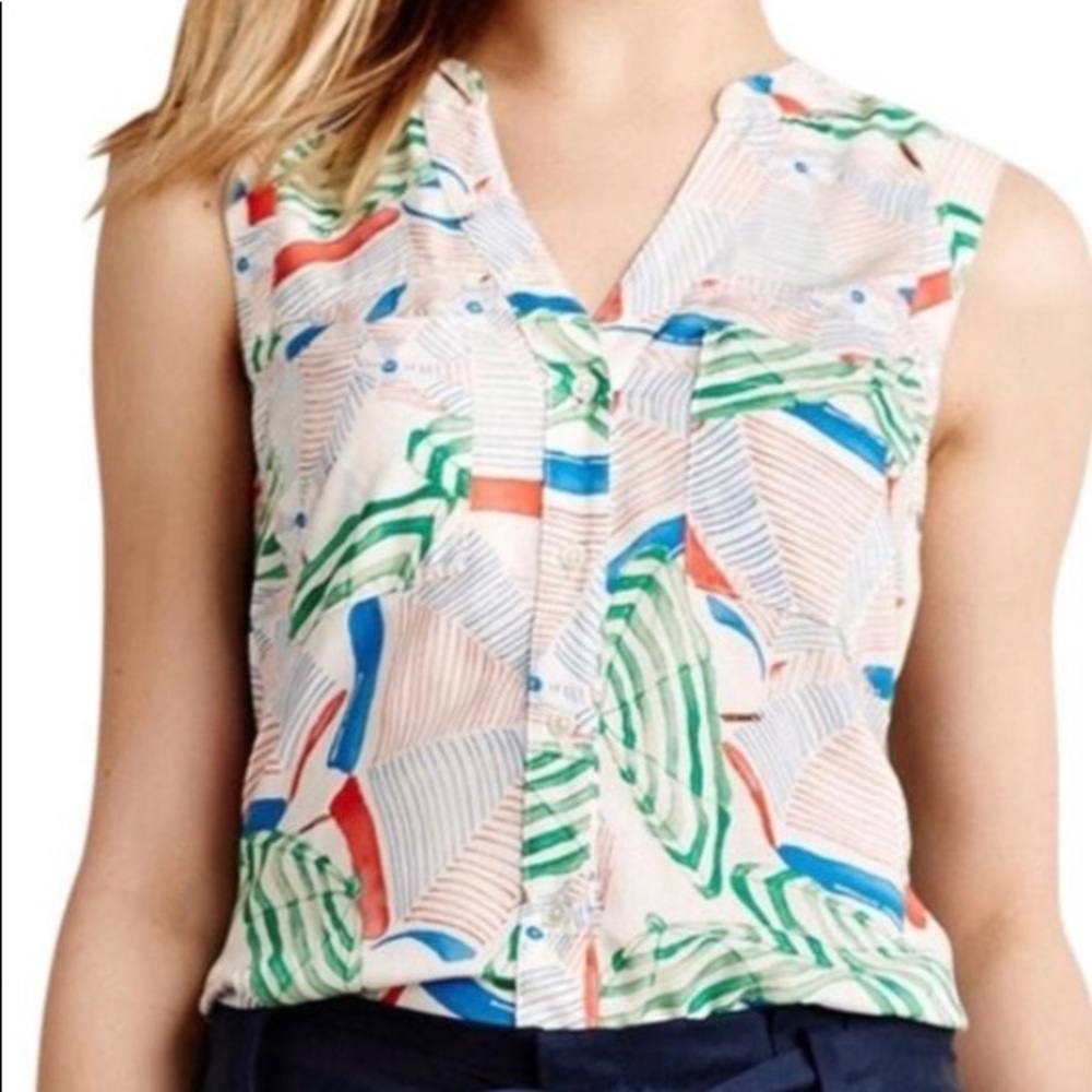 Maeve Anthropologie Umbrella Beach Sleeveless Top